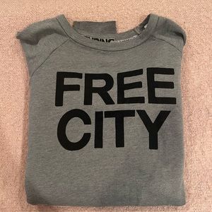 FREE CITY grey crewneck sweater